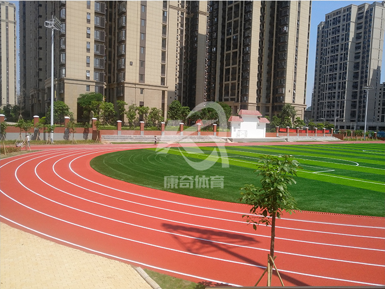 廣西南寧體強(qiáng)路中學(xué)人造草足球場(chǎng)、塑膠跑道案例